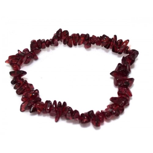 Garnet Gemstone Chip Bracelet